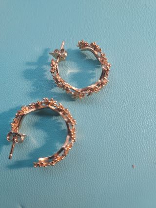 Pendientes Aro Dorado Apodemia Flores