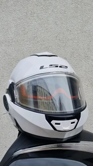 Casco Moto Modular LS2 Blanco