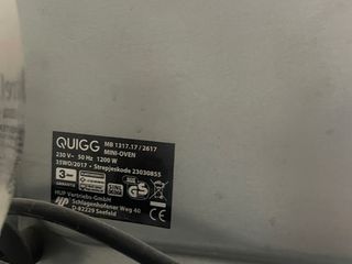 Mini horno eléctrico QUIGG 1200W– NUEVO a estrenar
