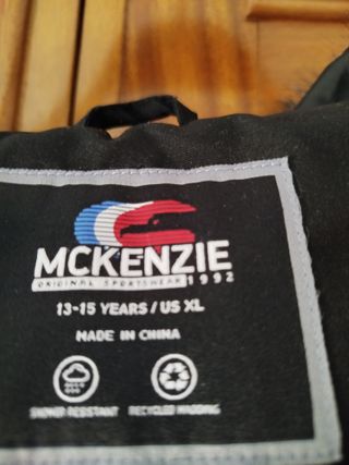 Abrigo McKenzie Talla 13-15 Años Negro