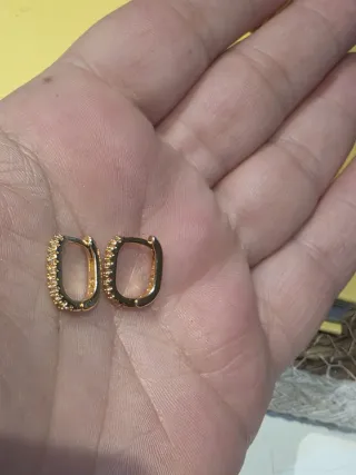 Pendientes Aro Plata Chapada Oro 925