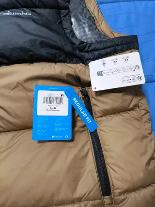 Chaleco Columbia Negro y Marrón