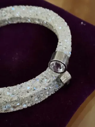 Pulsera Swarovski Doble Cristal Transparente