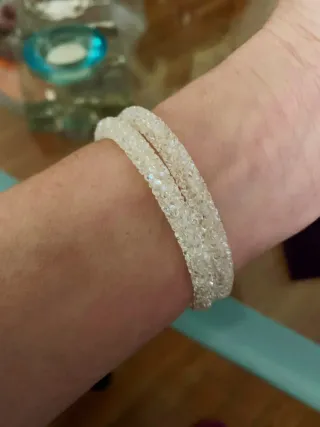 Pulsera Swarovski Doble Cristal Transparente