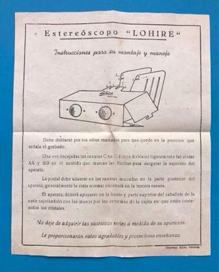 VISOR ESTEREOSCOPICO - LOHIRE, año 1949