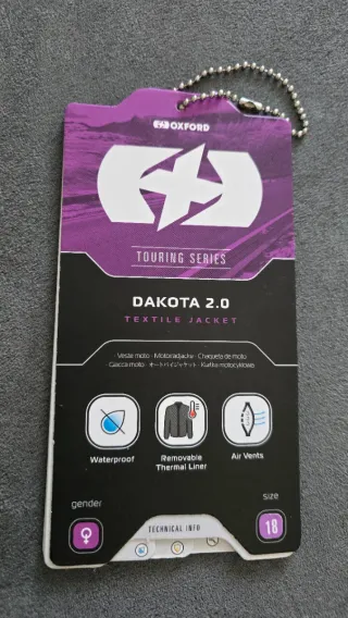 Chaqueta Moto Oxford Airflow Mujer Talla 18