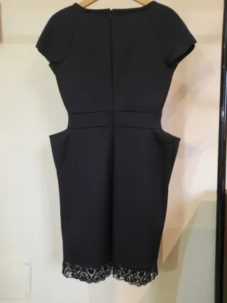 Abito ES'GIVIEN taglia 38 nero con pizzo