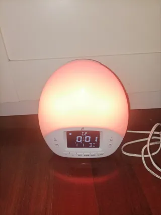 Radio despertador lámpara