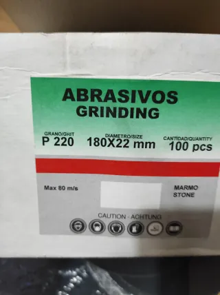 100 discos de lija 180mm y grano 220