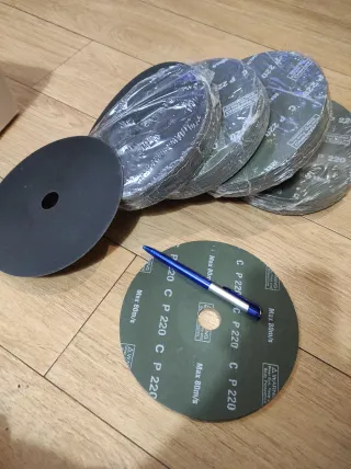 100 discos de lija 180mm y grano 220
