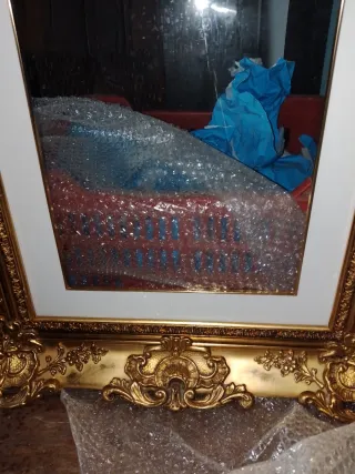 Cuadro Pan de Oro Valioso Con su cristal,nuevo.