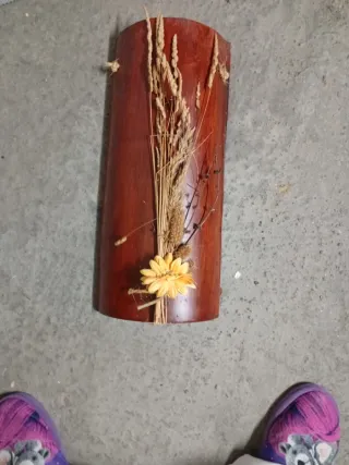 Teja decorada con flores