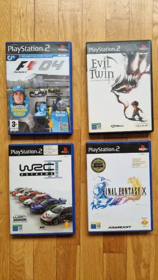 Lote 4 Juegos PS2: F1 04, Evil Twin, WRC Extreme, Final Fantasy X
