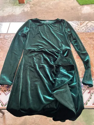 Vestido Terciopelo Verde Talla S