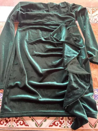 Vestido Terciopelo Verde Talla S