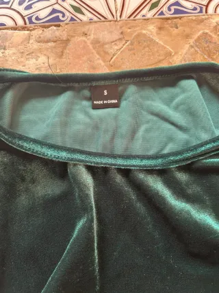 Vestido Terciopelo Verde Talla S