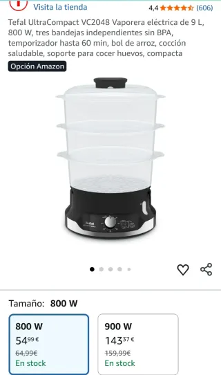 Vaporera Tefal Ultracompacto Nueva