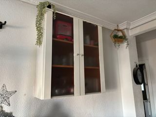 Vitrina de madera y cristal