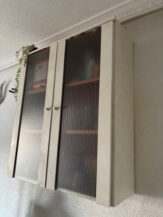 Vitrina de madera y cristal