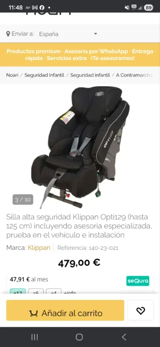 Klippan Opti 129 Silla Coche.