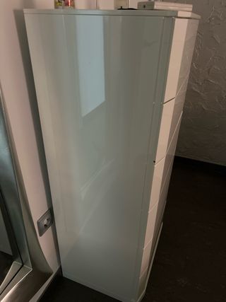 Cómoda blanca brillo