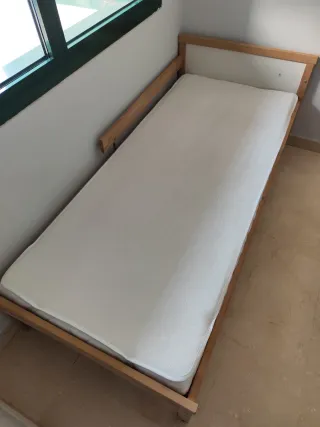 Pack cama Ikea SNIGLAR + colchón + protector