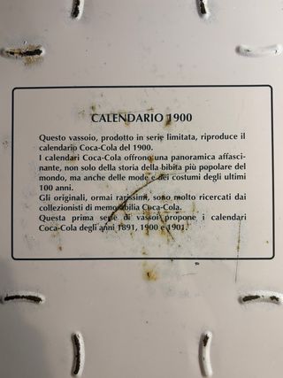 Vassoio Coca Cola Anno 1900