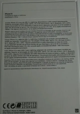 iPhone 13 128GB Midnight con funda y protector