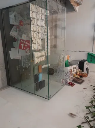 Mostrador de cristal