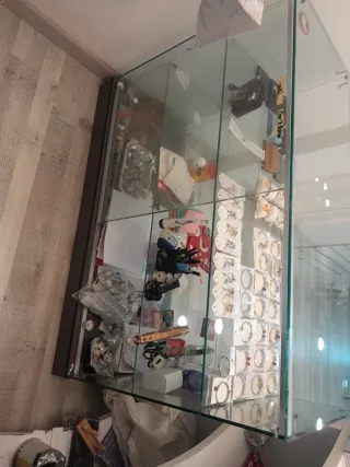 Mostrador de cristal
