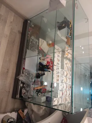 Mostrador de cristal