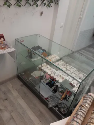 Mostrador de cristal