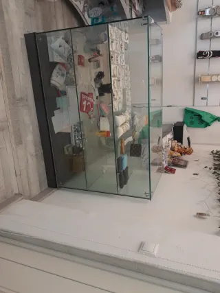 Mostrador de cristal