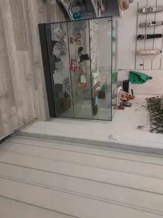 Mostrador de cristal