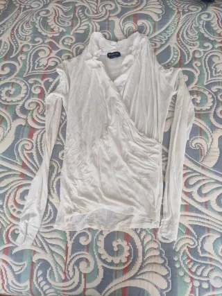 Camiseta Bebe Blanca Manga Larga