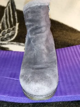 Botines de Cuña Serraje con forro borreguillo