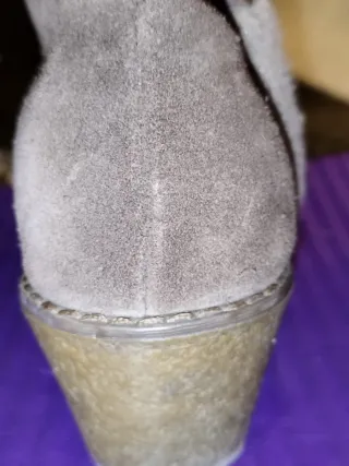 Botines de Cuña Serraje con forro borreguillo