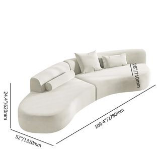 Sofá francés moderno blanco sin usar