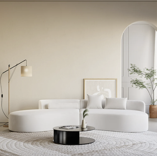 Sofá francés moderno blanco sin usar