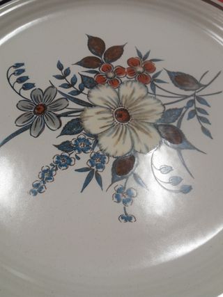 Juego de 6 platos de gres auténtico