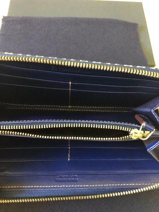 Portafoglio Marinella fantasia cerchi blu