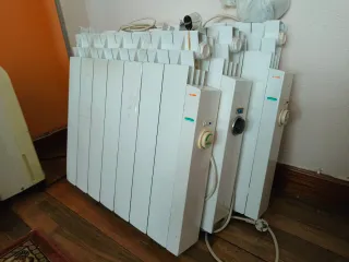 3 Radiadores eléctricos ecotermi 795w de 7 seccion