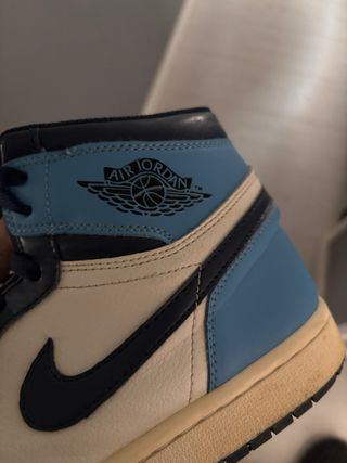 Zapatillas Nike Air Jordan oficial 1 Azul y Blanco