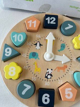 Reloj Puzzle Madera Montessori Verbaudet