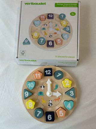 Reloj Puzzle Madera Montessori Verbaudet
