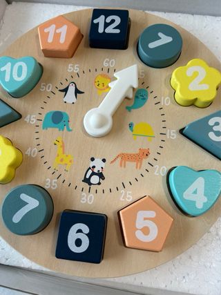 Reloj Puzzle Madera Montessori Verbaudet
