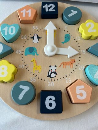 Reloj Puzzle Madera Montessori Verbaudet