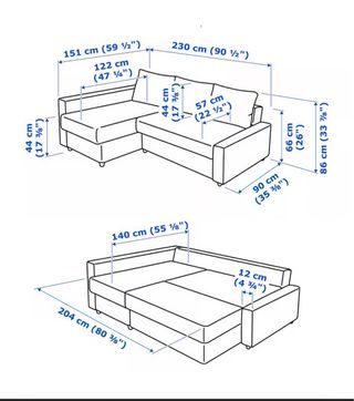 Sofá Cama IKEA FRIHETEN Azul