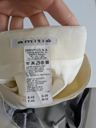 Falda beige Amitie blanco roto