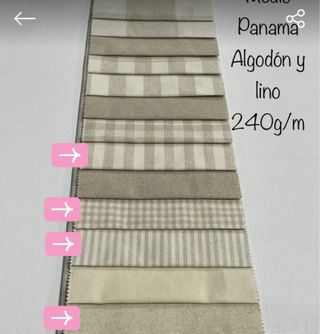 Tela Panama Algodón y Lino 240g/m